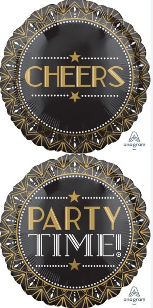 Folienballon - Party time - ø 43cm